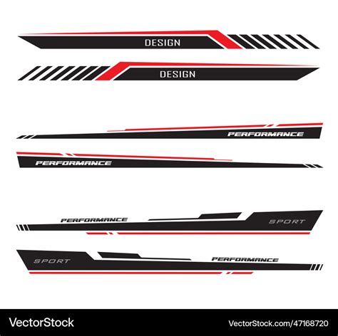 Wrap design for car sports stripes stickers Vector Image