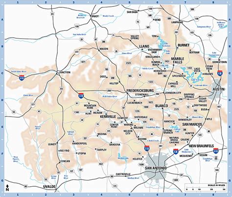 Texas Hill Country Counties Map | secretmuseum