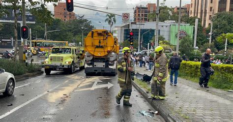 Imágenes del accidente en el Poblado de Medellín