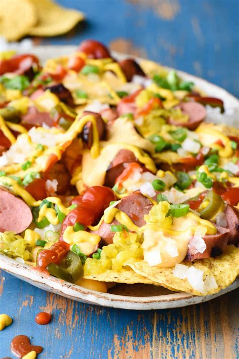 Hot Dog Nachos for Baseball Season - Foxes Love Lemons