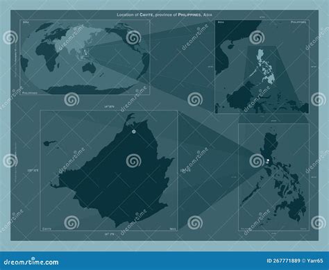 Cavite Philippines Described Location Diagram Stock Illustration