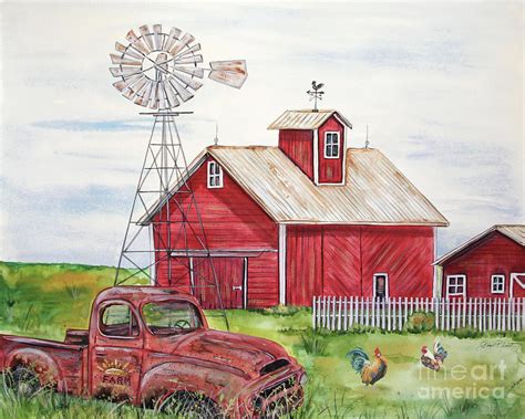 Rural Red Barn A Painting by Jean Plout - Fine Art America