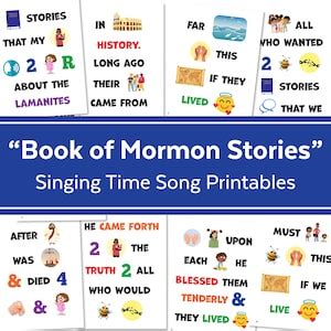 Book Of Mormon Stories Primary Song Singing Time Flipchart For Lds