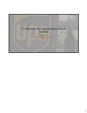 Mba Milestone Notes Pdf Milestone Two External Environment