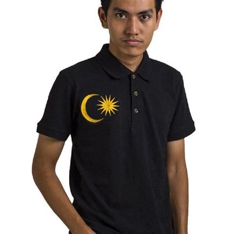 Polo Shirt Malaysia Bulan Bintang Embroidery