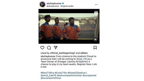 Akshay Kumar Now Owner Of Srinagar Jammu And Kashmir Team Of The Indian