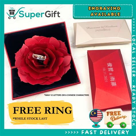 Unique Engagement Ring Box Rose Wedding Ring Box Rose T Box Bekas