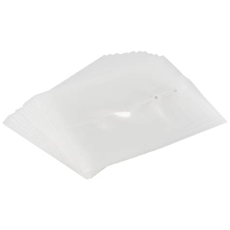 12 Pack Clear Plastic Envelopes Envelopes Expandable Files Document ...