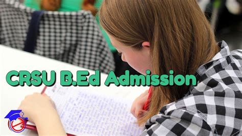 Crsu B Ed Admission 2024 Application Released Date Eligibility