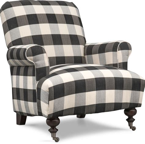 Black And White Buffalo Plaid Chair HOMYSTYLE