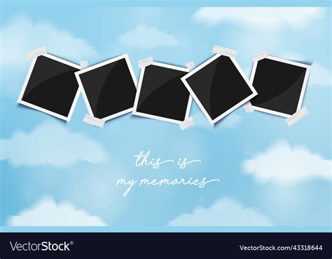 Template polaroid photography background Vector Image