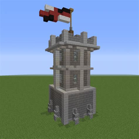 Small Medieval Watchtower Blueprints For Minecraft Houses Castles Towers And More Grabcraft