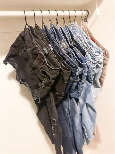 The Best Closet Hack For Hanging Your Jeans Pants Even Shorts