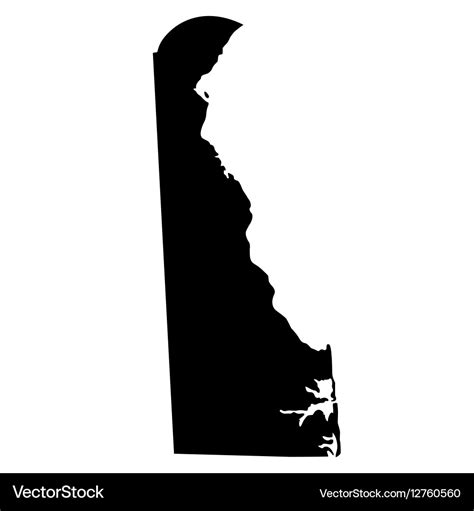 Map Us State Delaware Royalty Free Vector Image