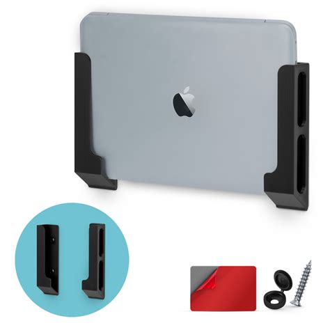 Vertical Laptop Holder Wall Mount with Adhesive & Screw In, Devices ...