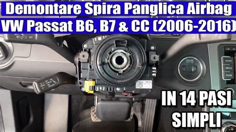 Demontare Spira Spirala Panglica Airbag Vw Passat B B Cc