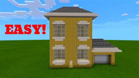 Easy Minecraft How To Build A Suburban House Tutorial Youtube