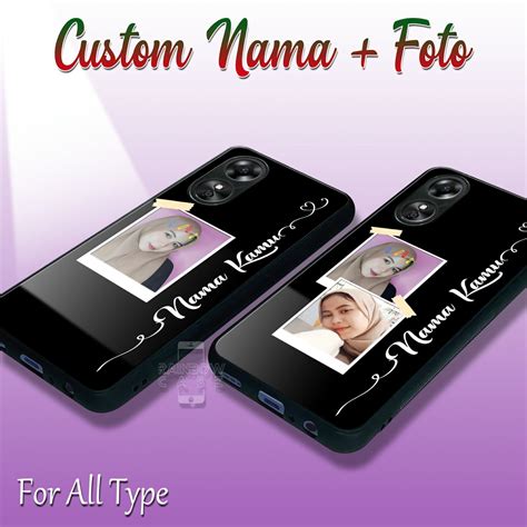 Jual Custom Nama Foto Softcase Kilau Case Kaca Custom Foto Nama