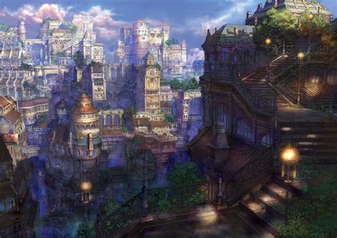 Japanese Anime Town Landscape Wallpapers Wallpaper Cave