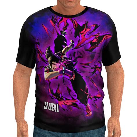 Camiseta Street Fighter 6 Juri Jogo Video Game Camisa Blusa Escorrega