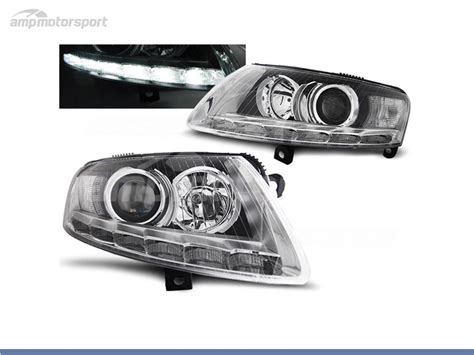 FAROIS DIANTEIROS LUZ DIURNA LED REAL DRL PARA AUDI A6 4F 2004 2008