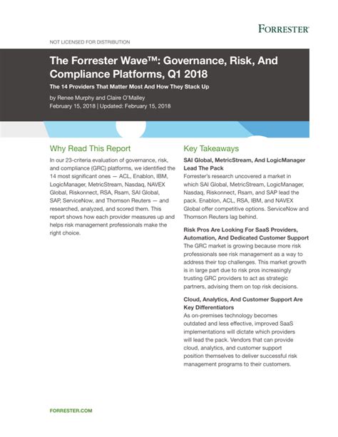 The Forrester Wave Grc Systems