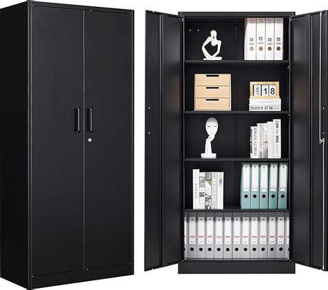 Amazon Sisesol Storage Cabinet With Doors And Shelves Metal