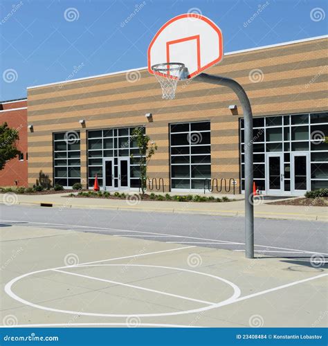 School Yard Basketball Court Stock Photo Image 23408484