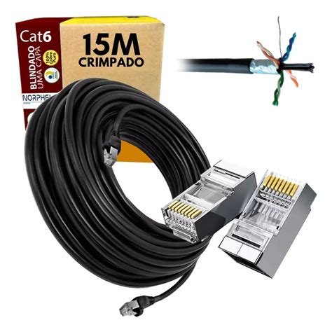 Cabo De Rede Cat Ftp Blindado Externo Cobre Metros Shopee Brasil