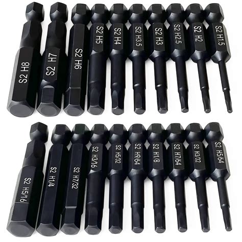 Amazon Hex Head Allen Wrench Drill Bit Set Pc Metric Pc Sae