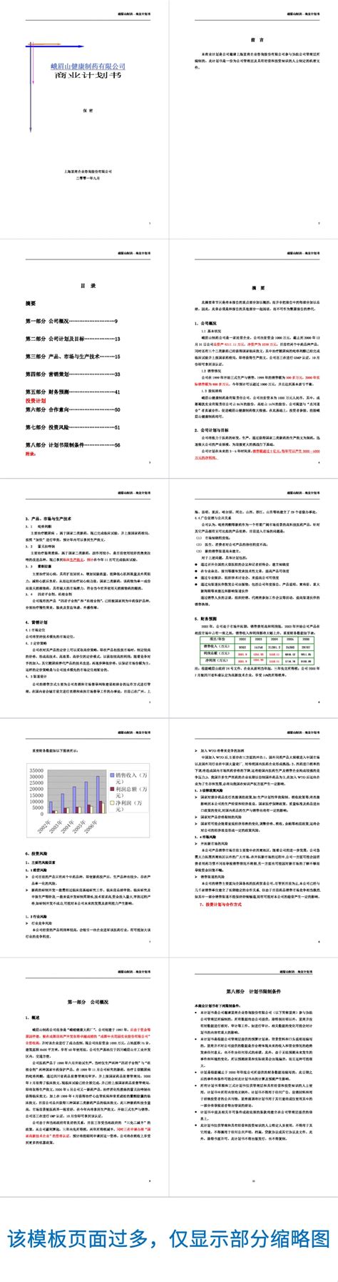 制药公司商业计划书word范文模板 制药公司商业计划书word范文模板下载 策划书 脚步网