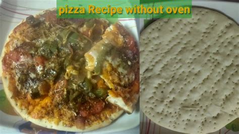 Quick And Easy Homemade Pizza Recipe Without Oven Five Minutes Me Pizza Banaye Tawa Par Base