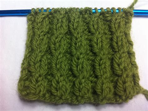 Twisted Cable Rib Stitch - Knitting Stitch Dictionary