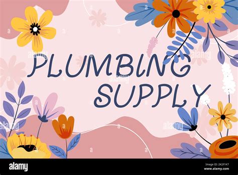 Text Showing Inspiration Plumbing Supply Word For Tubes Or Pipes Connect Plumbing Fixtures And