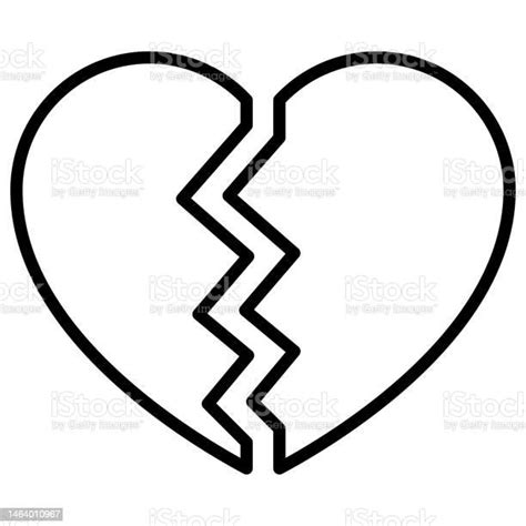 Broken Heart Icon Love And Heart Vector Stock Illustration Download Image Now Broken Heart