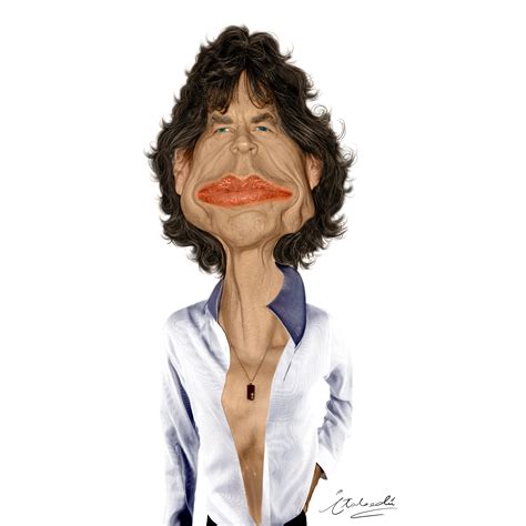 Italoedu Caricaturas Mick Jagger Caricatura