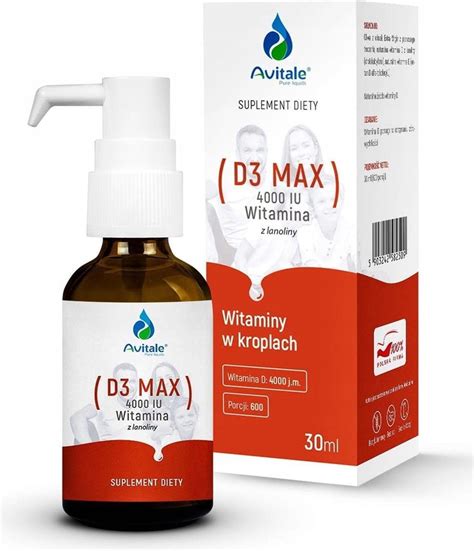 Avitale Medicaline Witamina D3 Max 4000IU 30ml Opinie I Ceny Na Ceneo Pl