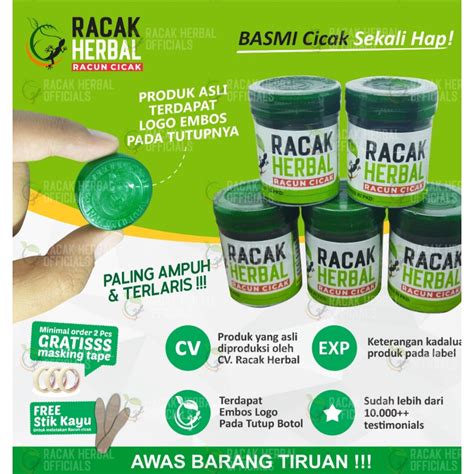 Jual Racun Cicak Racak Herbal Dijamin Original Pembasmi Cicak