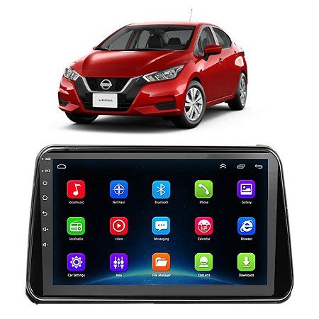 Kit Central Multimídia Android 9 Nissan Versa 2021 2022 GPS BT TV