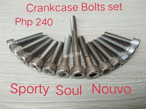 Stainless Crankcase Bolts Set For Yamaha Mio Sporty Soulty Nouvo Crank