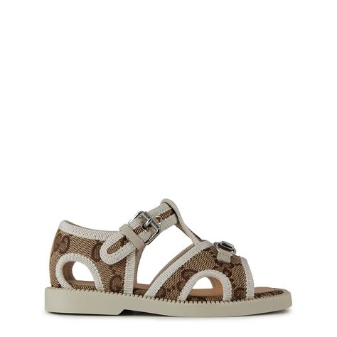 Gucci Gucci Logo Sandal In42 Kids Brown 1942 Flannels