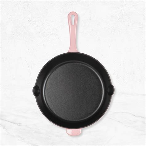 10 Cast Iron Round Fry Pan Rosy Pink