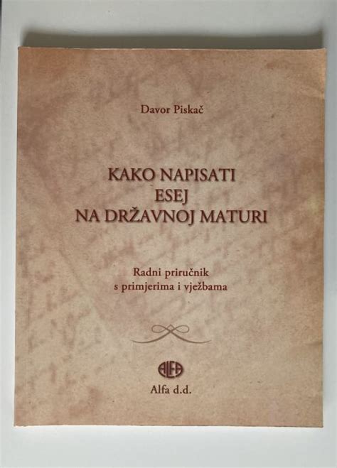 Kako Napisati Esej Na Dr Avnoj Maturi Priru Nik