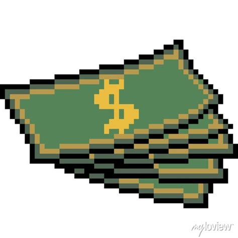 Vector Pixel Art Money Posters For The Wall Posters Pixel Bill