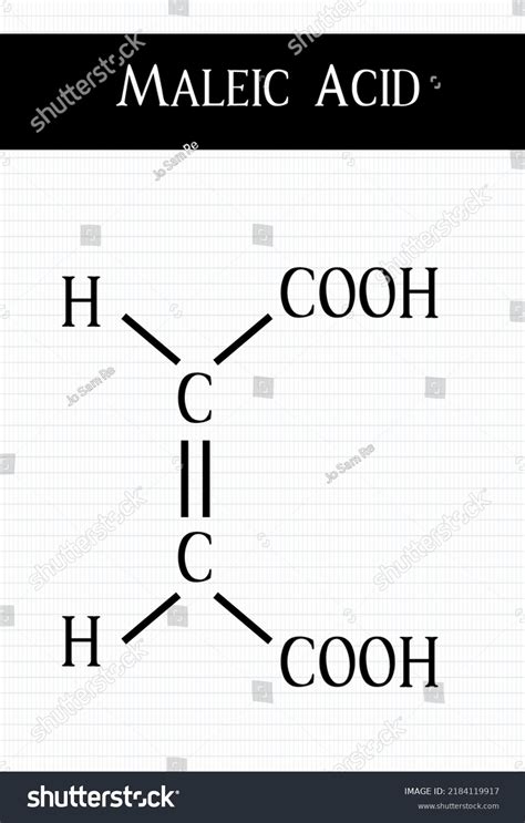 Chemical Structure Of Maleic Acid Royalty Free Stock Vector