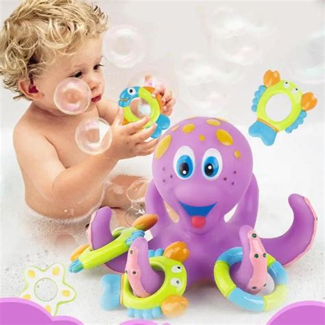 6pcs Kids Bath Toys Tub Octopus Bath Play Shower Toys Kids Baby Water ...