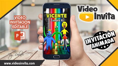 Video Invitaci N De Rainbow Friends Editable Video Invita