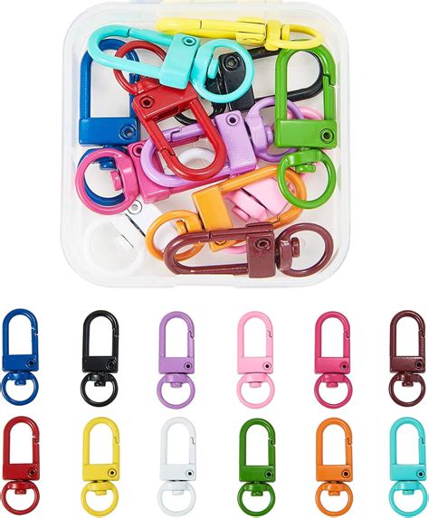 Amazon LiQunSweet 12 Pcs 12 Colors Colorful Metal Swivel Clasps