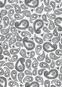 Transparentpapier Black White Paisley G X Cm Rolle