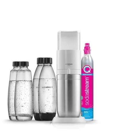 Machine Soda Et Eau Gazeuse Sodastream Duo Blanche Carafes